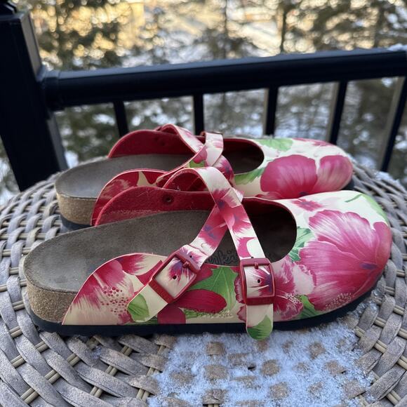Birki’s by Birkenstock Women's 8 US 39 EU Maria Floral slip on Clogs Open Heel - Picture 2 of 15